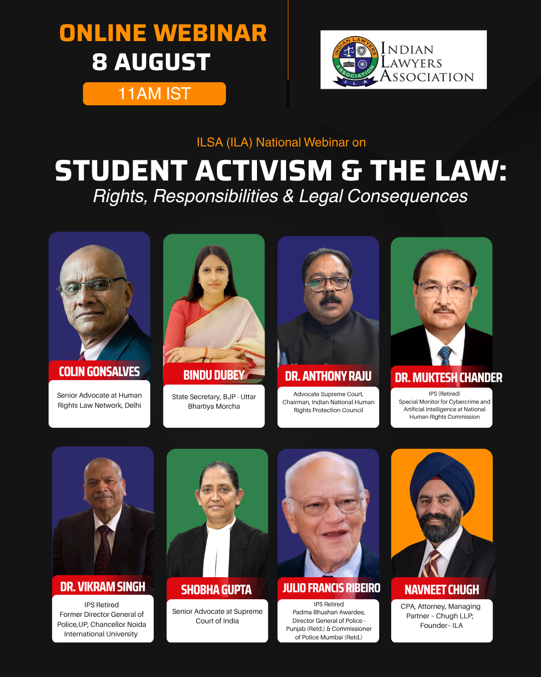 ILSA National Webinar on Student Activism & the Law
